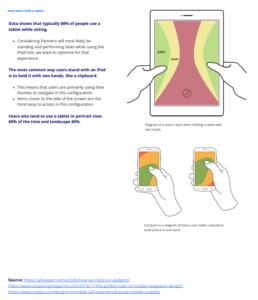 Tablet Navigation Best Practices